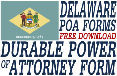 Delaware Durable Power of Attorney Form