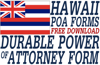 Hawaii Durable Power of Attorney Form