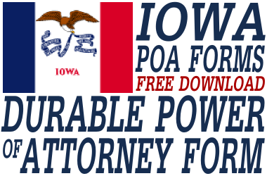 Iowa Durable Power of Attorney Form 
