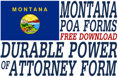 Montana Durable Power of Attorney Form
