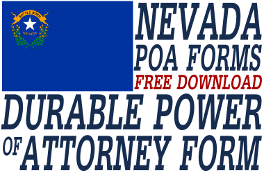 Nevada Durable Power of Attorney Form
